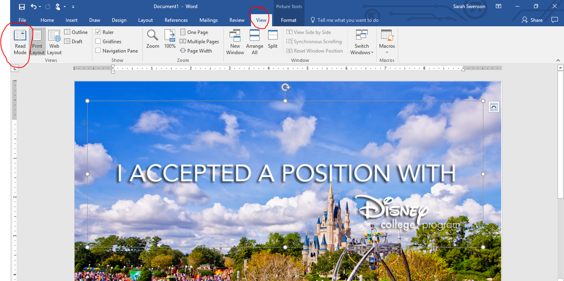 Create Your Own DCP Acceptance Banner: Disney College Program, Acceptance, Photoshop Hacks